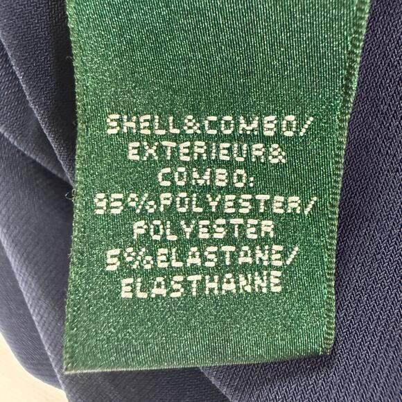 Lauren Ralph Lauren Bodycon Dress Size 4 Navy Tan Animal Print Stretch Cocktail - Picture 6 of 7